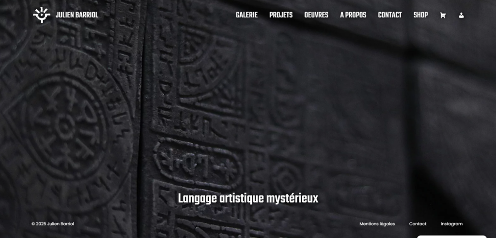 Home Page du site internet de Julien Barriol - WordPress